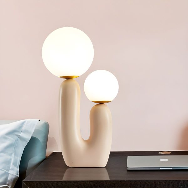 Lampe à poser Boules Blanches Moderne