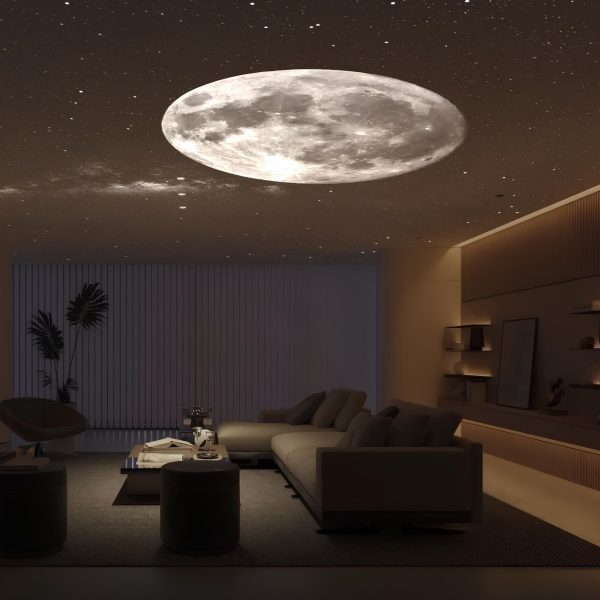 Lampe à poser projection lune