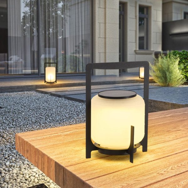 Lampe solaire à poser de terrasse