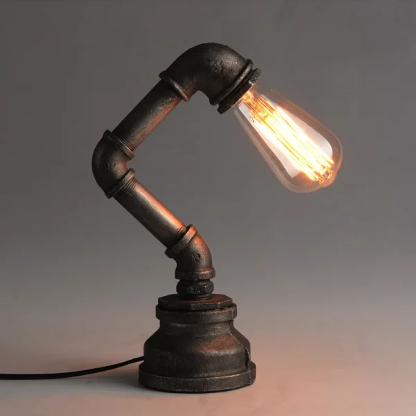 lampe à poser industrielle noire vintage