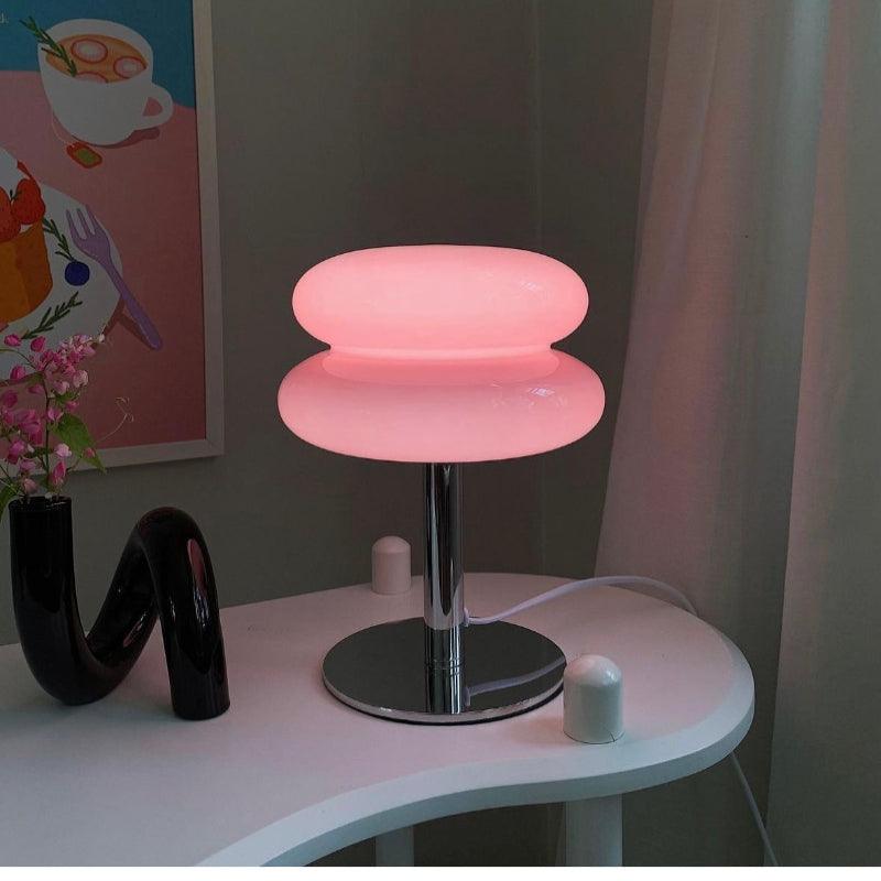 lampe macaron design en verre