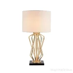 Lampe design dorée noire