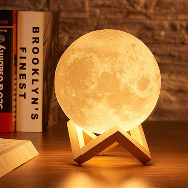 lampe à poser lune 3D