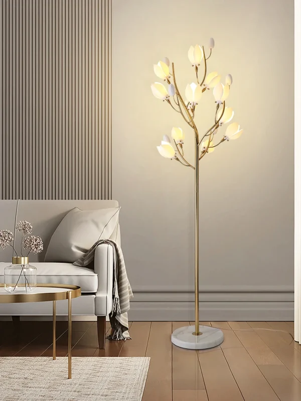 Lampe magnolia à poser au sol