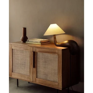 Lampe à poser originale en bois