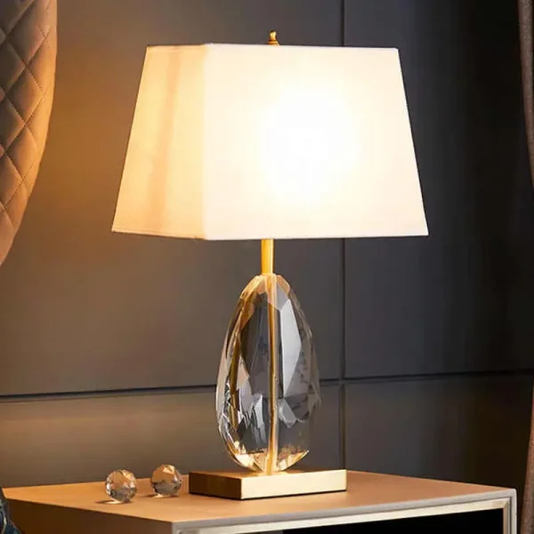lampe à poser en cristal design luxe