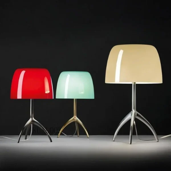 Lampe tripode en verre design