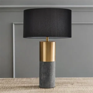 Lampe à poser noire dorée