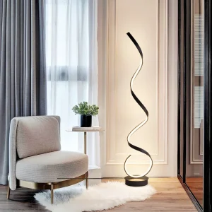 lampe spirale élégante pour le sol