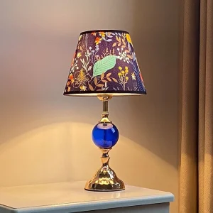 lampe à poser design luxe bleue