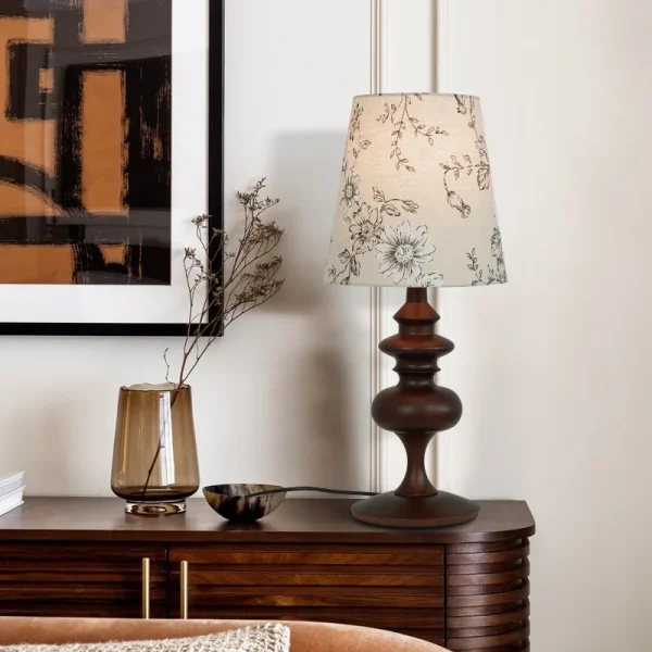 Lampes a poser tendance en bois et tissu