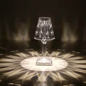lampe à poser cristal tactile