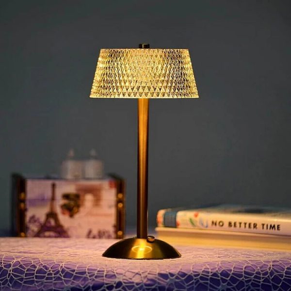 lampe à poser sans fil cristal