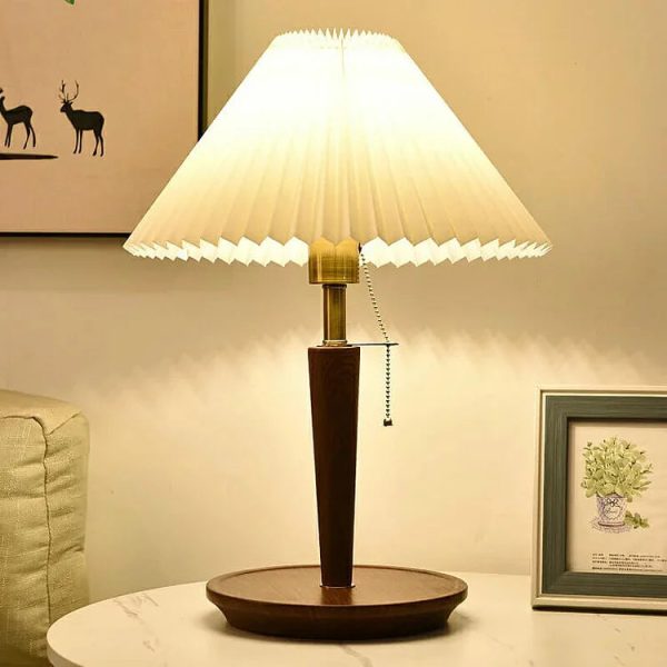 Lampe à poser pied en bois