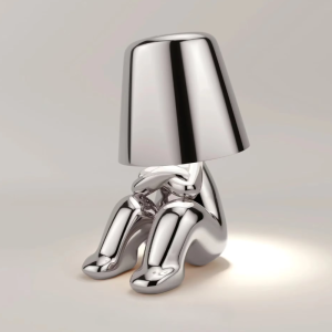 lampe de table originale dorée