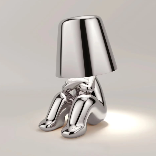 lampe de table originale dorée