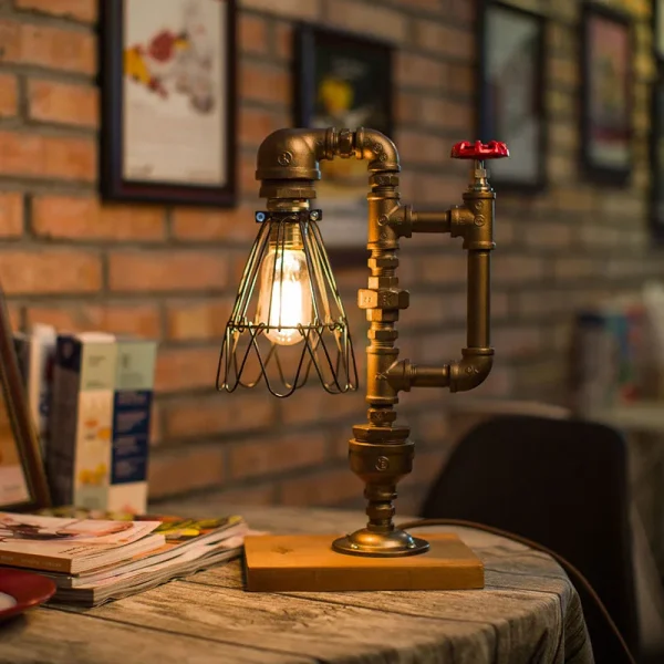 Lampe industrielle style retro à poser