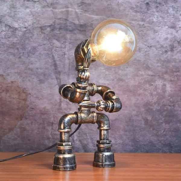 lampe à poser robot industriel vintage