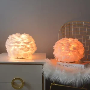 lampes a poser tendance en plume