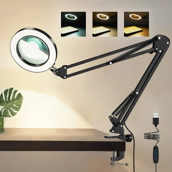 lampe de bureau loupe à poser